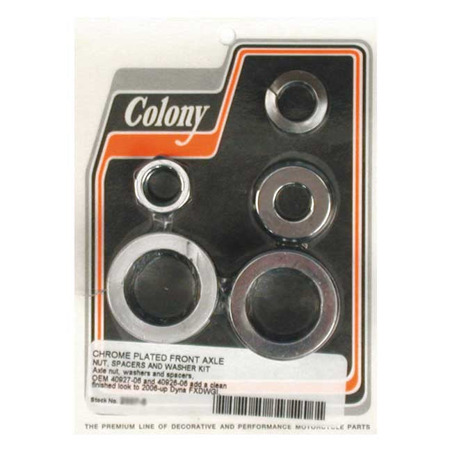 Colony Axle Spacer Kit Front, Smooth for 2006 FXDWG/I (Excl. FXD Models)