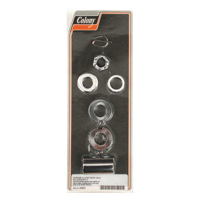 Colony Axle Spacer Kit Rear, Smooth for 00-06 Softail