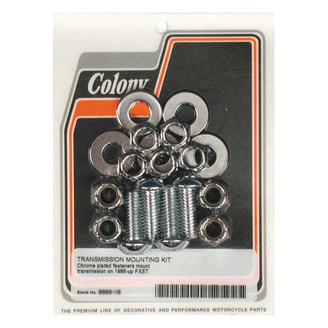 Colony, Transmission Mount Kit. Chrome for 86-99 FXST