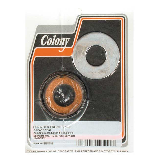 Colony, Springer Front Brake Grease Seal Kit for 37-48 Big Twin; 41-57 45" Servi-Car