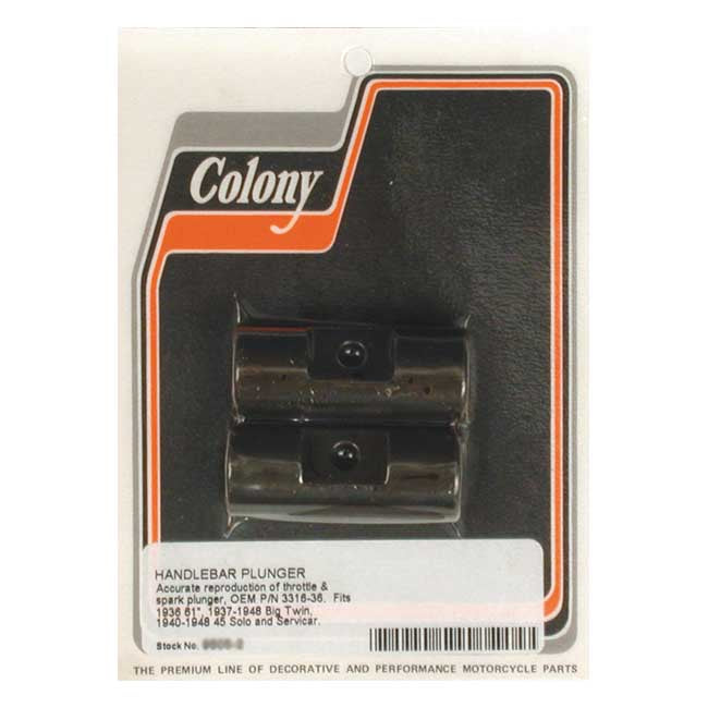 Colony Handlebar Plungers for 1936 61"; 37-48 Big Twin; 40-48 45" Sv Solo & Servi-Car