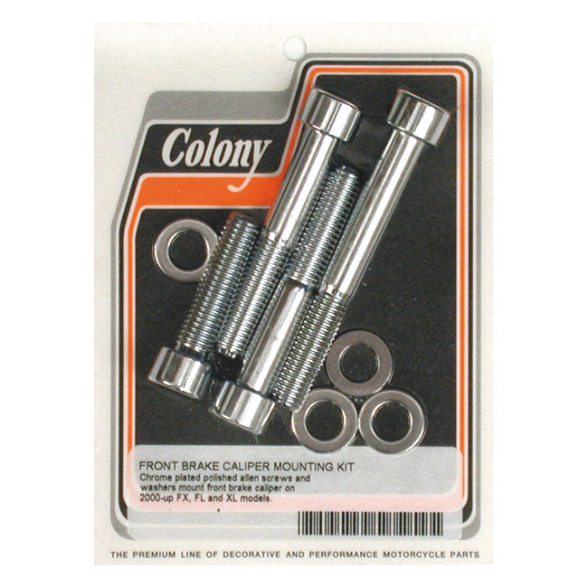 Colony Caliper Mount Bolt Kit for 00-07 Big Twin (Excl. Springers); 00-03 XL; 02-05 V-Rod