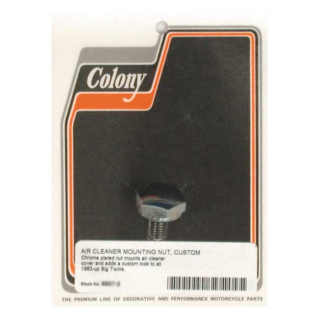 Colony Air Cleaner Cover Mount Bolt for 84-99Evo Big Twin; 99-17Twin Cam; 17-20 M8 (Oem Style Air Cleaner Covers With Centre Mount Bolt)