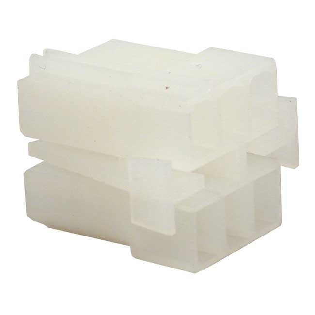 Namz, Amp/Te Connector. White, Receptable, 6-Pins