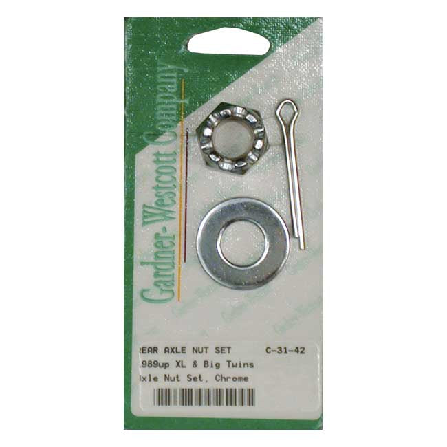 Castle Nut Kit, Rear Axle for 89-02 Big Twin, TC/B(Excl 02-Up Flt), XL
