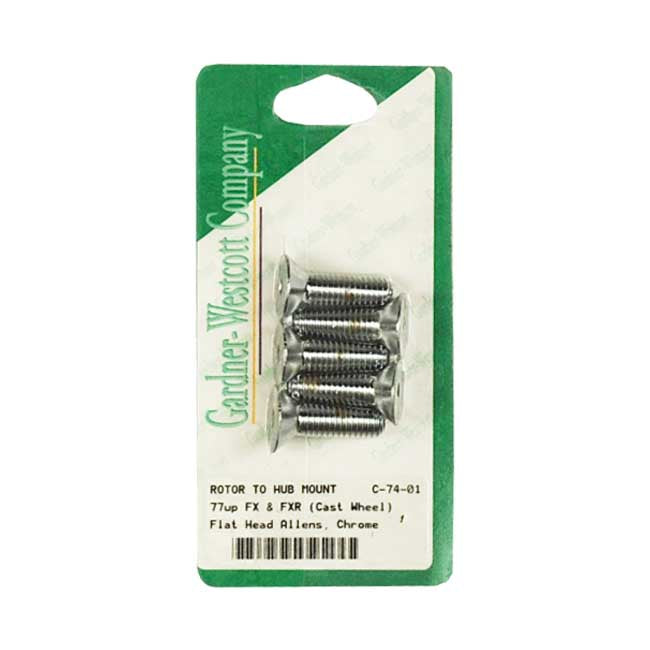 Brake Rotor Bolt Kit, Tapered for 77-90 Big Twin; 79-91 XL . Rear Cast Wheel