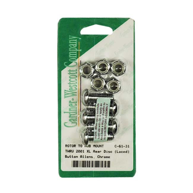 Brake Rotor Bolt Kit, Buttonhead for 92-20 Big Twin; 92-20 XL; 02-17V-Rod Models