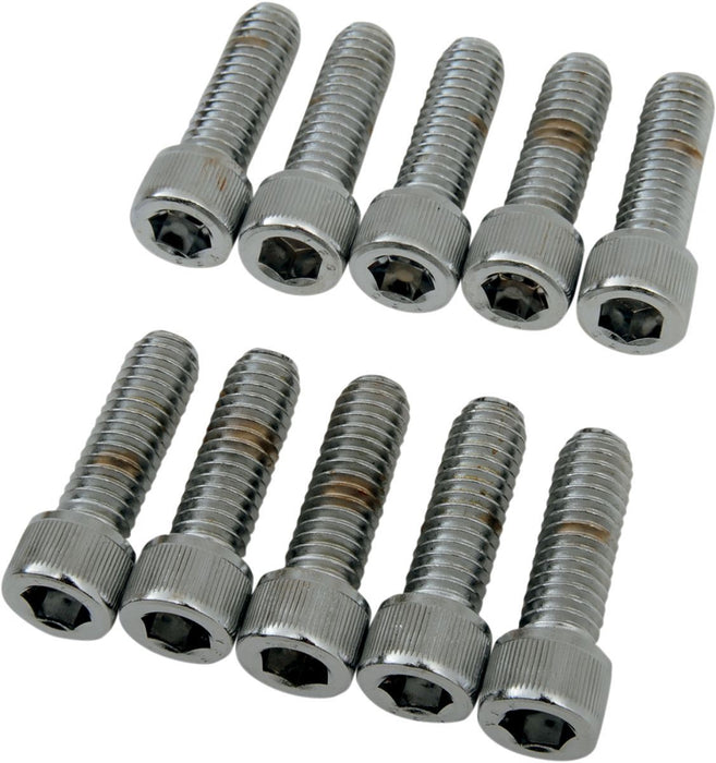 Drag Specialties Socket-Head Bolt 5/16-18X1 Knurled Chrome - Part #DS190546 - Hogparts UK