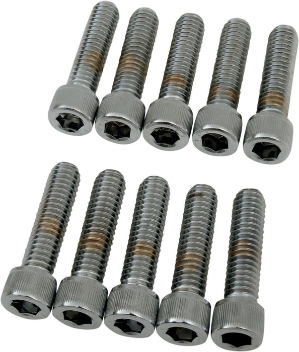 Drag Specialties Socket-Head Bolt 5/16-18X1.25 Knurled Chrome - Part #DS190547 - Hogparts UK