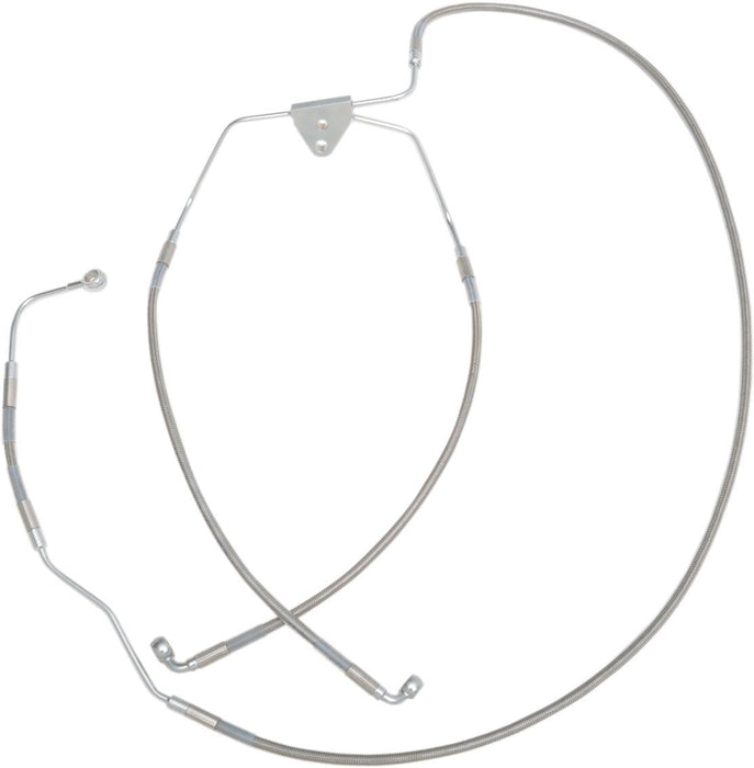 Drag Specialties Front Lower Brake Line Stainless Steel - Part #17412938 - Hogparts UK