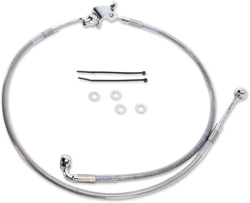 Drag Specialties Brake Line Stainless Steel Clear Coated Rear Oem Length - Part #17413849 - Hogparts UK