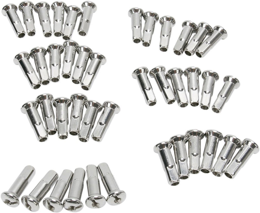 Drag Specialties Nipple Set 0.866" Stainless Steel - Part #DS380113 - Hogparts UK