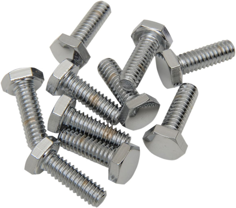 Drag Specialties Hex-Head Bolt 1/4-20X0.675 Chrome - Part #DS190601 - Hogparts UK