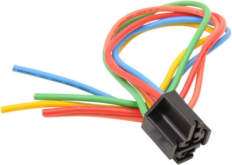 Drag Specialties Relay Socket 5-Wire/ W/ Coloured Wire - Part #DS272096 - Hogparts UK