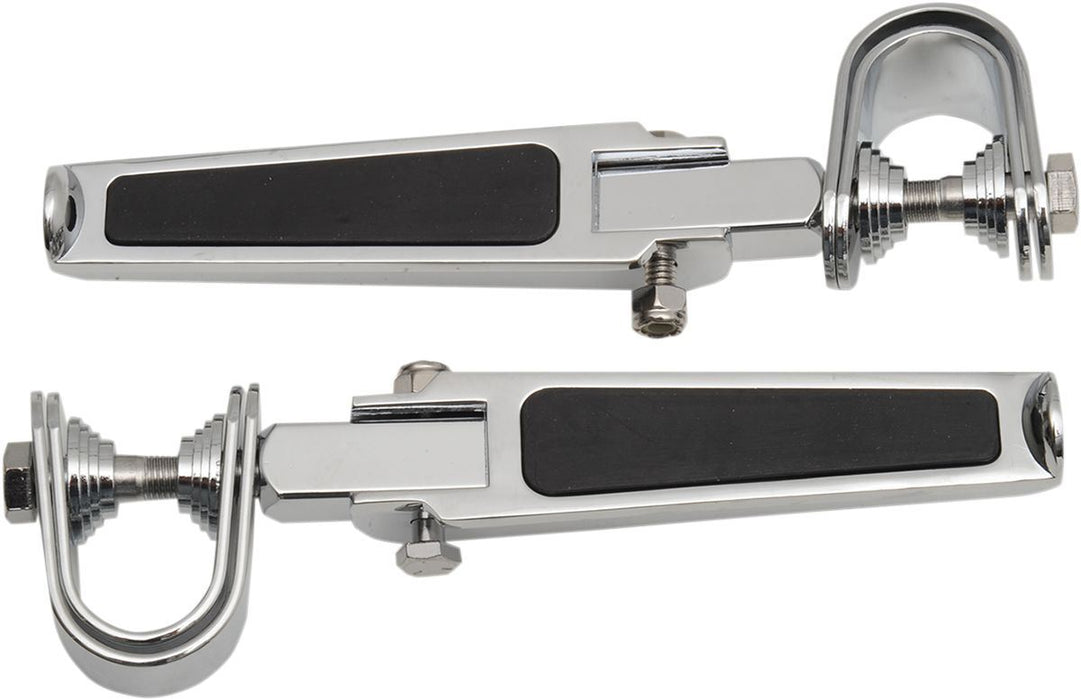 Drag Specialties Footpegs U-Clamp W/ Rubber Inlay Chrome - Part #19041764 - Hogparts UK