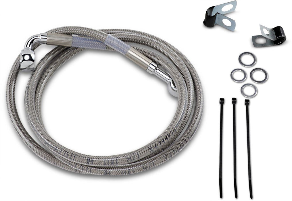 Drag Specialties Front Brake Line Stainless Steel Extended 4" - Part #17412658 - Hogparts UK