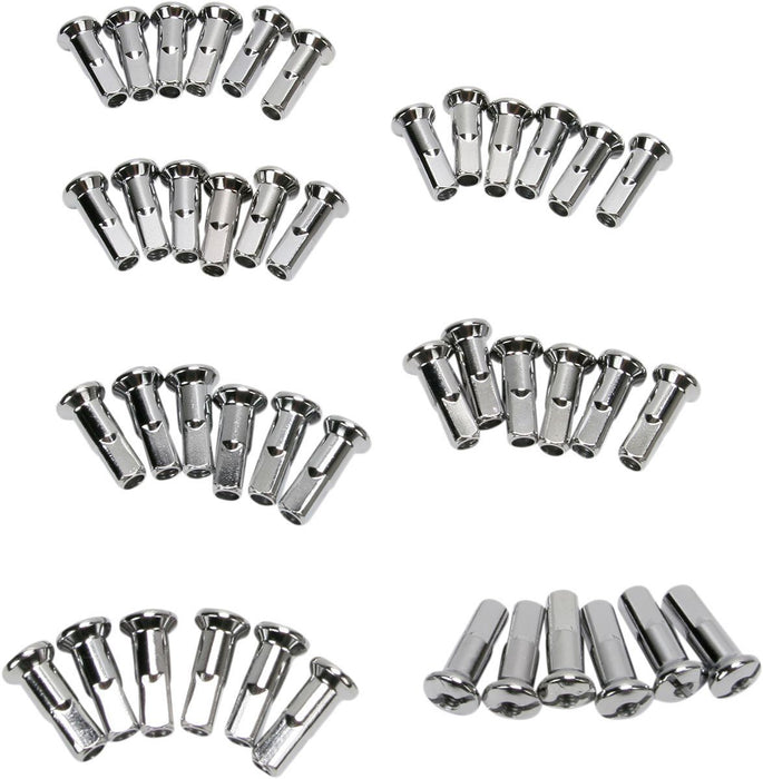 Drag Specialties Nipple Set 0.866" Steel/Chrome - Part #DS380112 - Hogparts UK