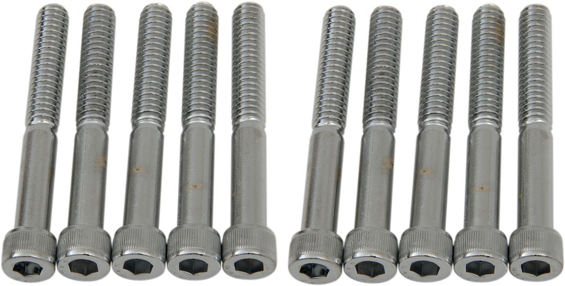 Drag Specialties Socket-Head Bolt 1/4-20X2 Knurled Chrome - Part #DS190541 - Hogparts UK