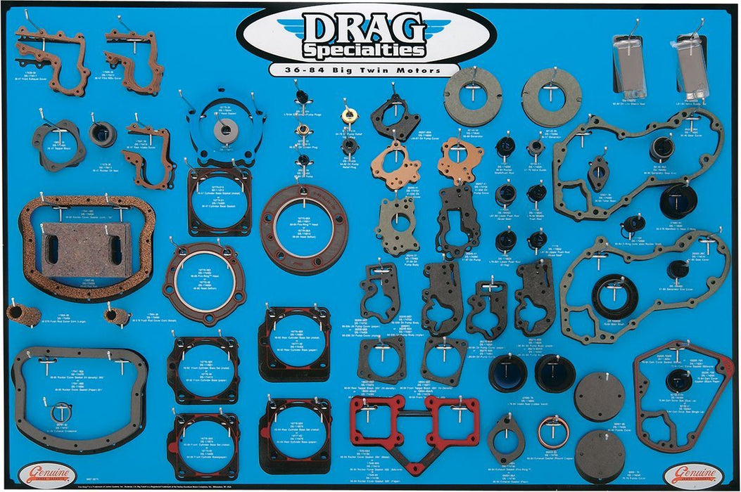Gasket, Seal and O-Ring Display for Big Twin Motors - Part #09340275 - Hogparts UK