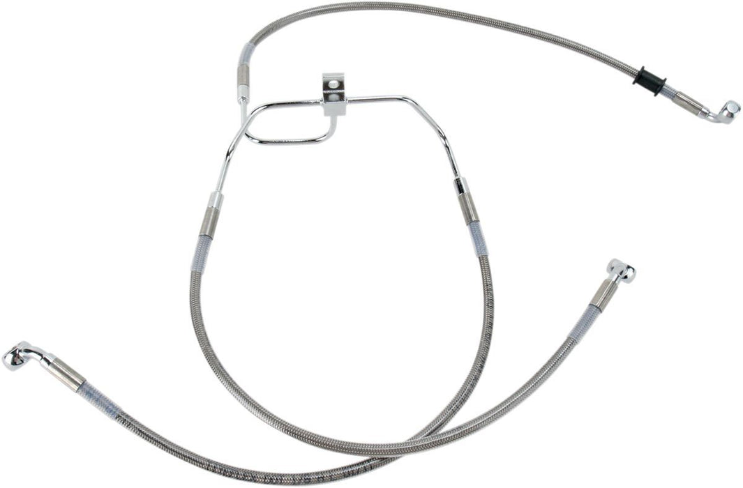 Drag Specialties Front Brake Line Stainless Steel Extended 8" - Part #17412904 - Hogparts UK
