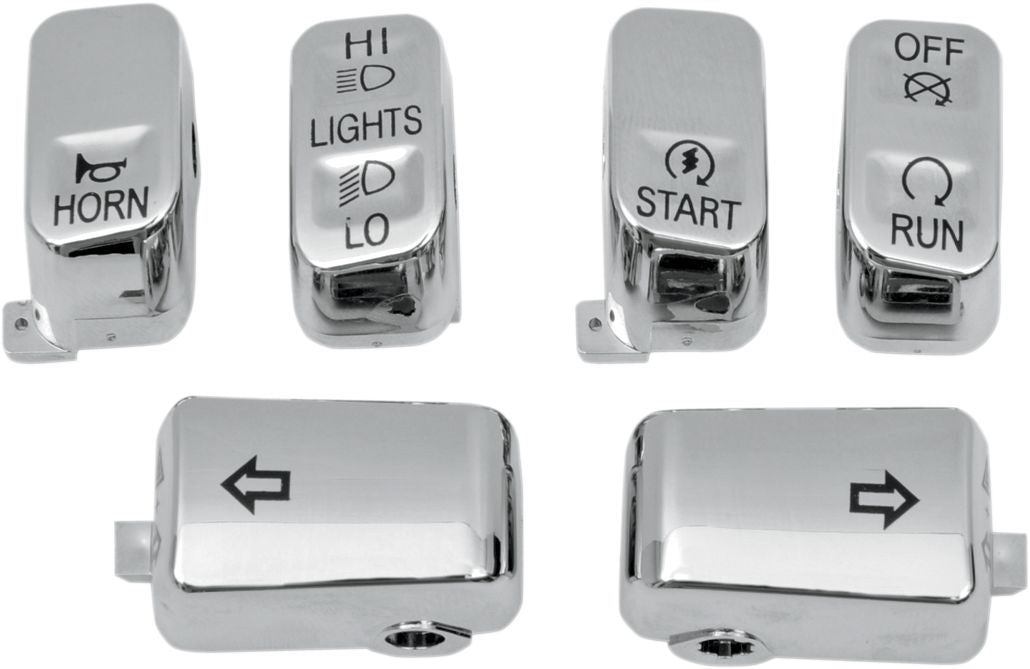 Drag Specialties Switch Cap Kit Standard Chrome - Part #06160128 - Hogparts UK