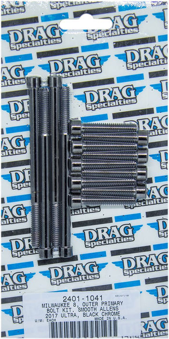 Drag Specialties Bolt Kit M8 Outer Primary Smooth Socket Head Black - Part #24011041 - Hogparts UK