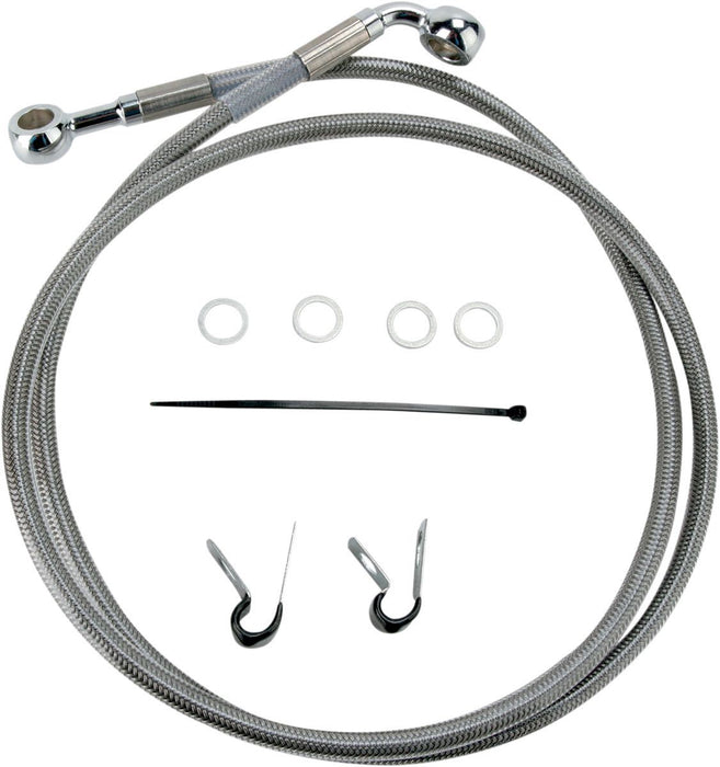 Drag Specialties Front Brake Line Stainless Steel Extended 2" - Part #17412644 - Hogparts UK