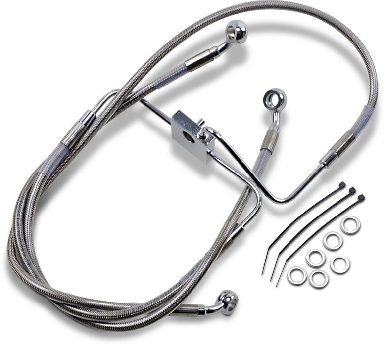 Drag Specialties Frt Brake Line Xl Ss +8 - Part #17415350 - Hogparts UK