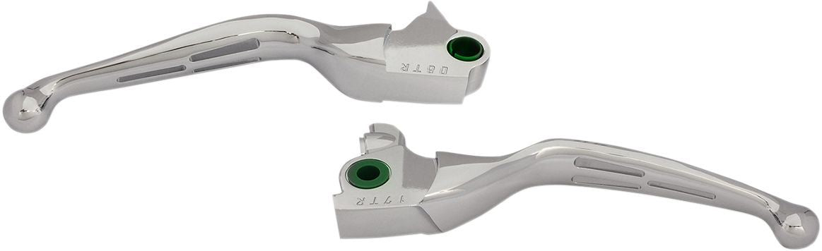 Drag Specialties Slotted Wide Blade Lever Sets Chrome - Part #06101980 - Hogparts UK