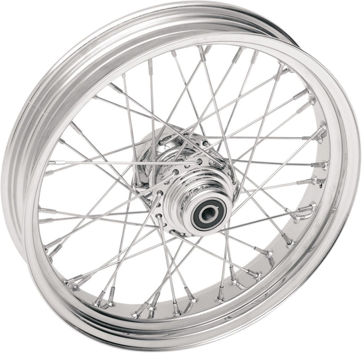 Drag Specialties Front Wheel 21X3.5 Dual-Disc 40-Spoke Chrome - Part #02030404 - Hogparts UK