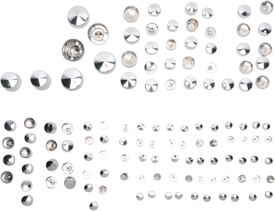 Drag Specialties Bolt Cover Kit Deluxe Chrome - Part #24010692 - Hogparts UK