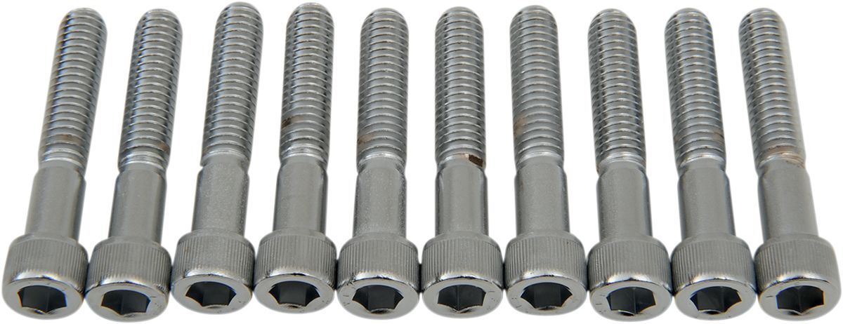Drag Specialties Socket-Head Bolt 5/16-18X1.75 Knurled Chrome - Part #DS190549 - Hogparts UK