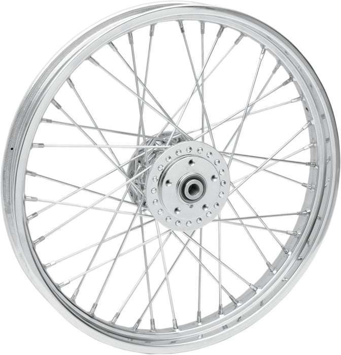 Drag Specialties Front Wheel 21X2.15 Single/Dual-Disc Chrome - Part #02030412 - Hogparts UK