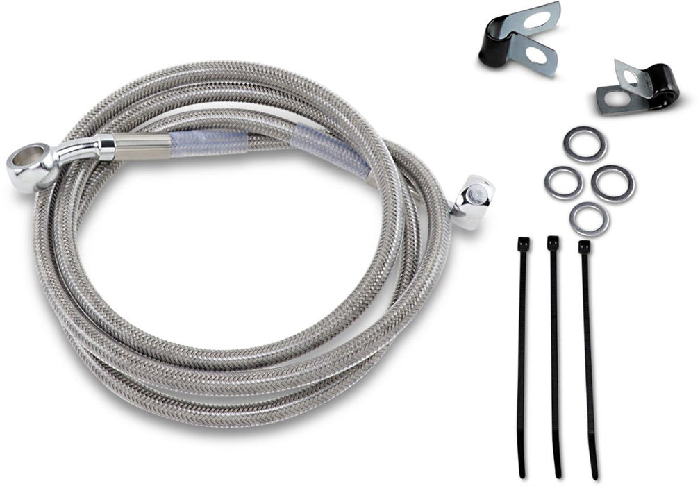 Drag Specialties Front Brake Line Stainless Steel Extended 4" - Part #17412655 - Hogparts UK