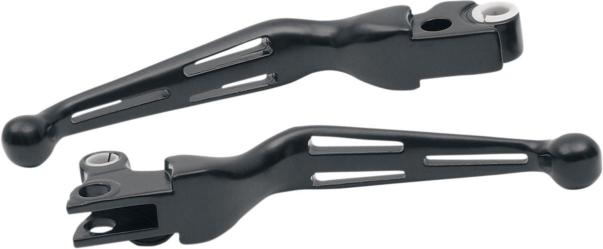 Drag Specialties Lever Set Slotted Wide Blade Black - Part #06100221 - Hogparts UK