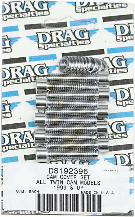 Drag Specialties Chrome Socket-Head Cam Cover Bolt Kit Smooth - Part #DS192396 - Hogparts UK