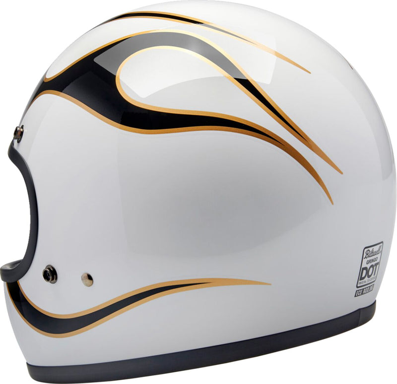 Biltwell Gringo Helmet Black Gold White S Full Face Each