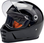 Biltwell Lane Splitter 22.06 Helmet Black Gloss XS Full Face Each