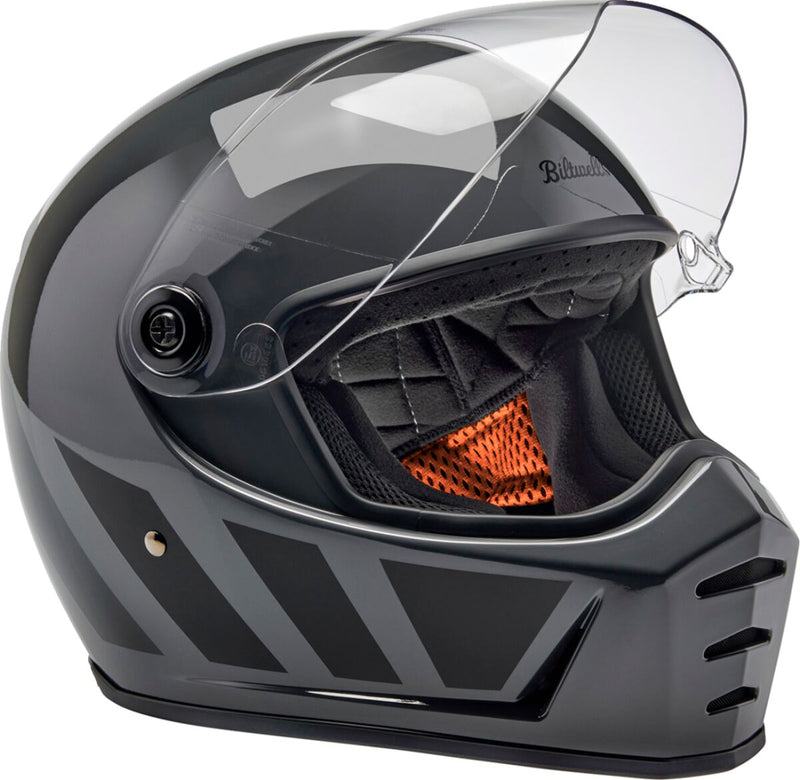 Biltwell Lane Splitter 22.06 Helmet Black Gloss Grey XL Full Face Each