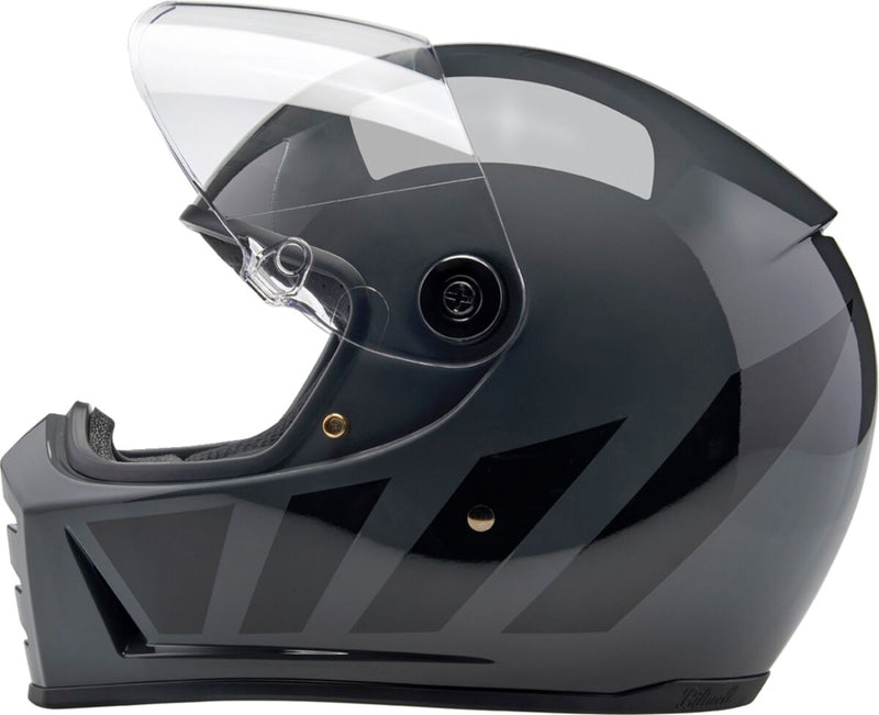Biltwell Lane Splitter 22.06 Helmet Black Gloss Grey XL Full Face Each