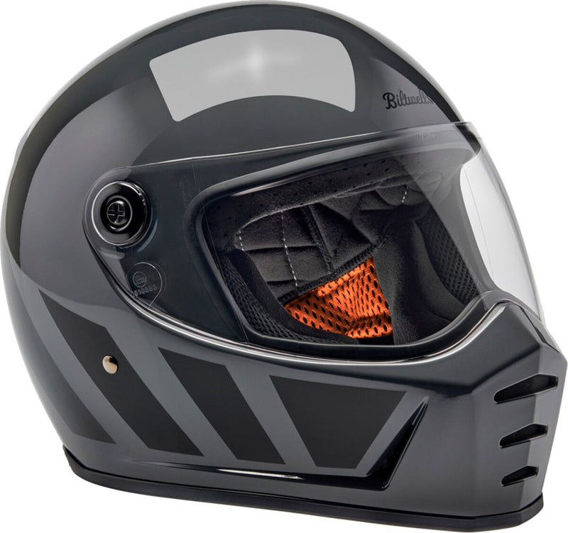 Biltwell Lane Splitter 22.06 Helmet Black Gloss Grey XL Full Face Each