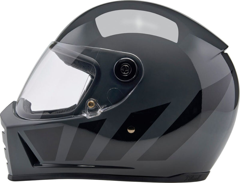 Biltwell Lane Splitter 22.06 Helmet Black Gloss Grey XL Full Face Each