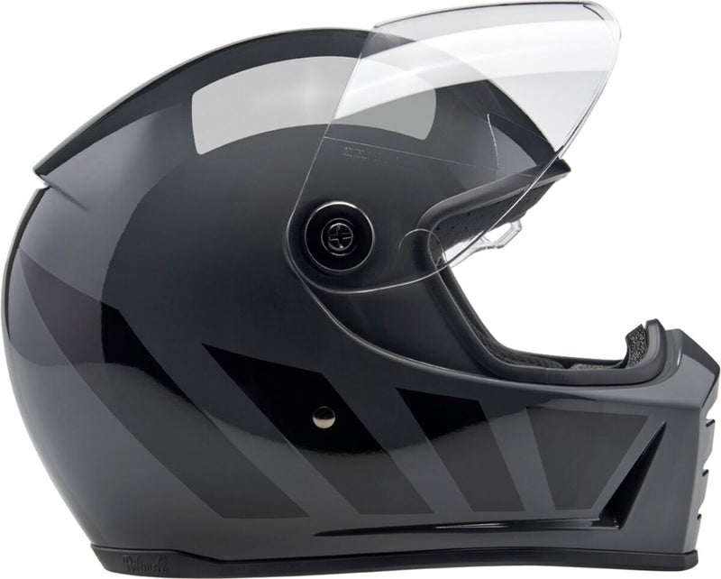 Biltwell Lane Splitter 22.06 Helmet Black Gloss Grey XL Full Face Each