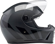 Biltwell Lane Splitter 22.06 Helmet Black Gloss Grey XL Full Face Each