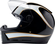 Biltwell Lane Splitter 22.06 Helmet Black Gloss White Full Face Each