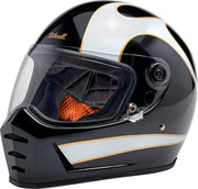 Biltwell Lane Splitter 22.06 Helmet Black Gloss White XL Full Face