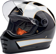 Biltwell Lane Splitter 22.06 Helmet Black Gloss White XL Full Face Each