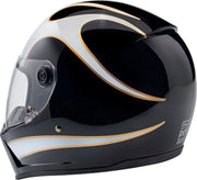 Biltwell Lane Splitter 22.06 Helmet Black Gloss White XL Full Face Each