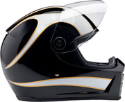 Biltwell Lane Splitter 22.06 Helmet Black Gloss White XL Full Face Each