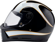 Biltwell Lane Splitter 22.06 Helmet Black Gloss White XL Full Face Each